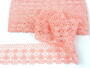 Cotton bobbin lace 75076, width 53 mm, pink - 3/4