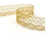 Metalic bobbin lace 75077, width 32 mm, Lurex gold - 3/6