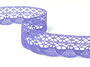 Cotton bobbin lace 75077, width 32 mm, purple II/violet - 3/4