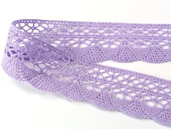 Cotton bobbin lace 75077, width 32 mm, purple III - 3