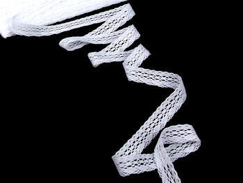 Cotton bobbin lace 75081, width 19 mm, white - 3