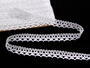 Cotton bobbin lace 75087, width 19 mm, white - 3/4