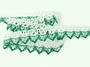 Bobbin lace No. 75087 white/light green | 30 m - 3/5