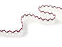Cotton bobbin lace 75087, width 19 mm, white merc./cranberry - 3/4