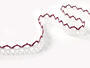 Bobbin lace No. 75087 white/red bilberry | 30 m - 3/4