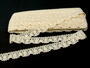 Cotton bobbin lace 75088, width 27 mm, ecru - 3/4