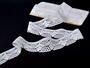 Cotton bobbin lace 75098, width 45 mm, white - 3/4