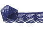 Cotton bobbin lace 75098, width 45 mm, dark blue - 3/3