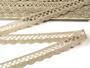 Cotton bobbin lace 75099, width 18 mm, light linen gray - 3/5