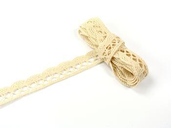 Cotton bobbin lace 75099, width 18 mm, cream - 3