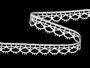 Cotton bobbin lace 75100, width 17 mm, white - 3/5