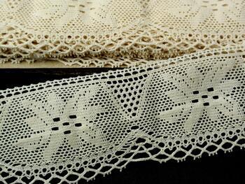 Cotton bobbin lace 75105, width 46 mm, ecru - 3