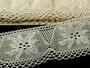 Cotton bobbin lace 75105, width 46 mm, ecru - 3/4