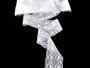 Cotton bobbin lace 75110, width 53 mm, white - 3/4