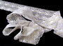 Cotton bobbin lace 75110, width 53 mm, white/ecru - 3/5
