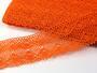 Cotton bobbin lace 75110, width 53 mm, rich orange - 3/4