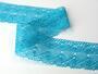 Cotton bobbin lace 75110, width 53 mm, turquoise - 3/3