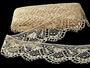 Cotton bobbin lace 75116, width 82 mm, ecru - 3/5