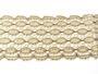 Cotton bobbin lace 75121, width 80 mm, beige/dark beige - 3/4