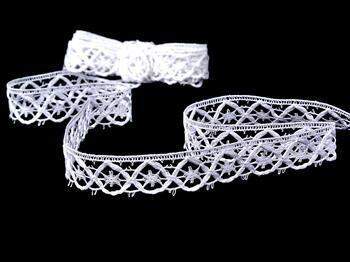 Cotton bobbin lace 75124, width 18 mm, white - 3