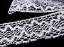 Cotton bobbin lace 75127, width 120 mm, white - 3/3
