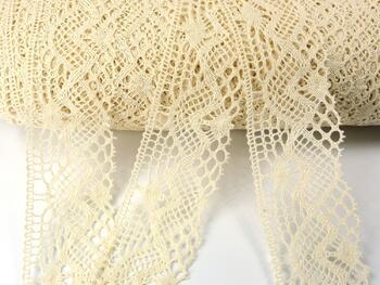 Cotton bobbin lace 75132, width 65 mm, ecru - 3