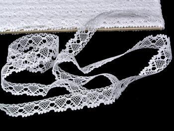 Cotton bobbin lace 75133, width 19 mm, white - 3
