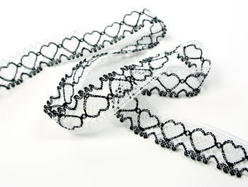 Bobbin lace No. 75133 white/black | 30 m - 3