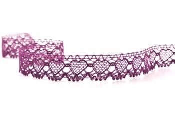 Cotton bobbin lace 75133, width 19 mm, violet - 3