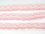 Cotton bobbin lace 75133, width 19 mm, pink - 3/4