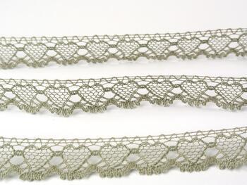Cotton bobbin lace 75133, width 19 mm, dark linen gray - 3