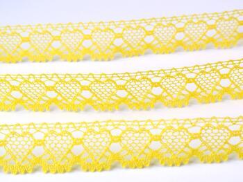 Cotton bobbin lace 75133, width 19 mm, yellow - 3