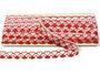 Bobbin lace No. 75133 white/red | 30 m - 3/4