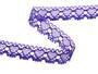 Cotton bobbin lace 75133, width 19 mm, purple - 3/4