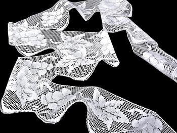 Cotton bobbin lace 75136, width 97 mm, white - 3