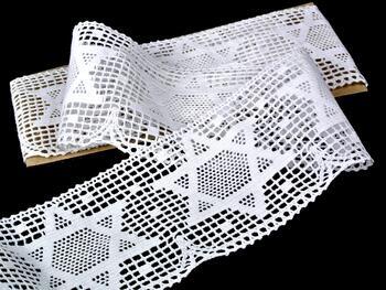 Cotton bobbin lace 75138, width 95 mm, white - 3