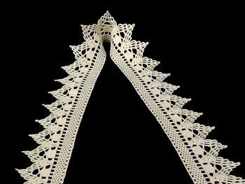 Cotton bobbin lace 75145, width 50 mm, ecru - 3