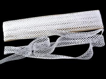 Cotton bobbin lace insert 75151, width 20 mm, white - 3