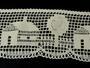Cotton bobbin lace 75157, width 73 mm, ecru - 3/5