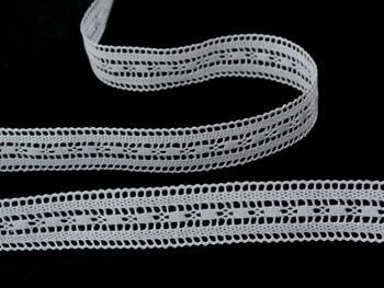 Cotton bobbin lace insert 75161, width 19 mm, white - 3