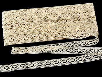 Cotton bobbin lace insert 75165, width 20 mm, ecru - 3