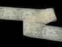 Cotton bobbin lace insert 75167, width 46 mm, ecru - 3/4