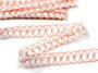 Bobbin lace No. 75169 white/orange | 30 m - 3/5