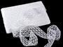 Cotton bobbin lace insert 75172, width 38 mm, white - 3/4