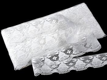 Cotton bobbin lace 75176, width 42 mm, white - 3
