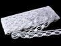 Cotton bobbin lace 75179, width 32 mm, white - 3/4