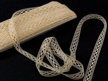 Cotton bobbin lace insert 75182, width 13 mm, ecru - 3