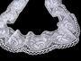 Cotton bobbin lace 75183, width 96 mm, white - 3/3