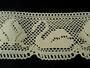 Cotton bobbin lace 75185, width 80 mm, ecru - 3/5