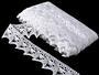 Cotton bobbin lace 75186, width 52 mm, white merce. - 3/3